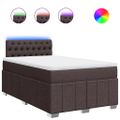 vidaXL Boxspring posteľ s matracom tmavohnedá 120x190 cm látka