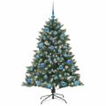 vidaXL Umelý vianočný stromček Zelená 150 cm PVC, plast a oceľ