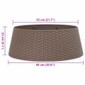 vidaXL Vianočná sukňa na stromček hnedá Ø65x23 cm plastová