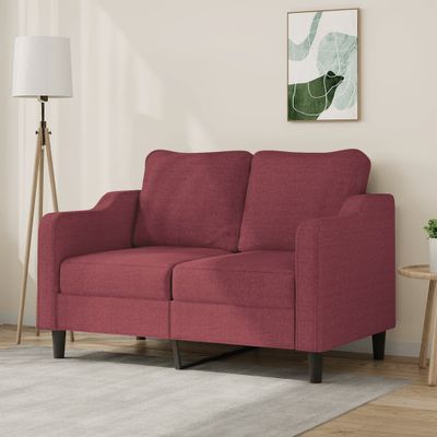 vidaXL 2-miestna pohovka vínovo-červená 120 cm látka
