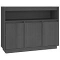 vidaXL Komoda sivá 104,5x34x80 cm borovicový masív
