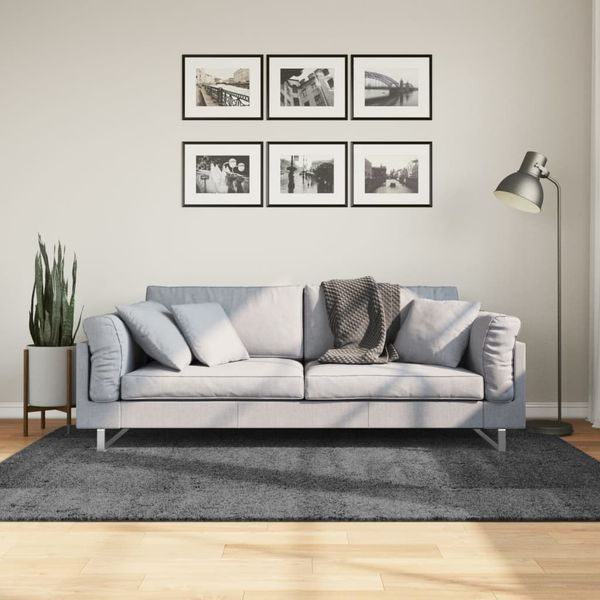 vidaXL Koberec OVIEDO, krátky vlas, antracitový 140x200 cm