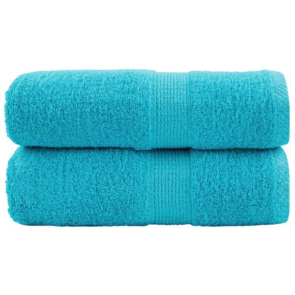 vidaXL Prémiové uteráky pre hostí SOLUND 2 ks tyrkysové 30x50 cm 600 g/m²