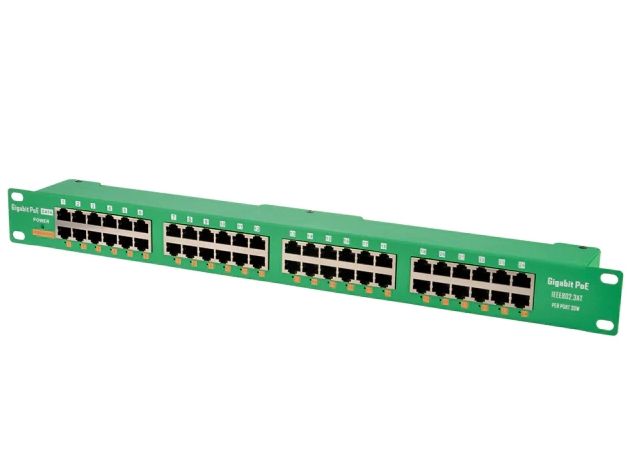 POE-PAN24-GBATF - 802.3af/at gigabitový tienený 24-portový PoE panel