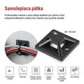 Samolepiaca príchytka sťahovacej pásky 30×30, čierna, 25 ks