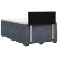 vidaXL Posteľ boxspring s matracom Tmavosivá 120 x 190 cm Zamat