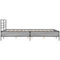 vidaXL Posteľný rám sivý sonoma 140x190 cm kompozitné drevo a kov