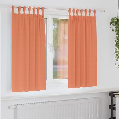 vidaXL Záclony na zatemnenie s krúžkami 2 pcs Tehlová 175 x 140 cm