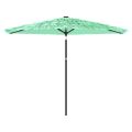 vidaXL Záhradný slnečník s oceľovou tyčou zelený 288x288x225 cm