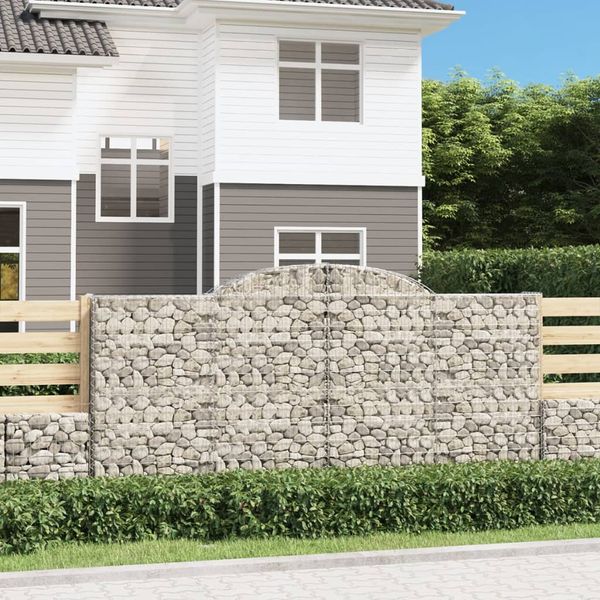 vidaXL Oblúkové gabionové koše 3 ks 300x30x140/160 cm pozink. železo