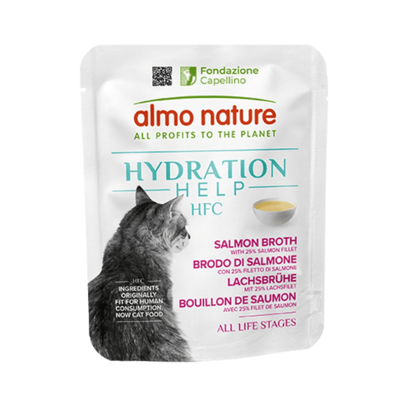 Almo Nature HFC Cat Hydratation Help pre mačky - vývar z lososa 50g