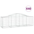 vidaXL Oblúkový gabionový kôš 40 ks 200x50x60/80 cm pozinkované železo