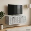 vidaXL Nástenná TV skrinka Nástenný Betónovo sivá 78,5 x 31 x 30 cm