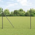 vidaXL Euro plotový základ 10 x 1,5 m PVC potiahnutá oceľ Sivá