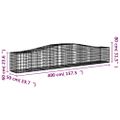 vidaXL Oblúkový gabionový kôš 3 ks 400x50x60/80 cm pozinkované železo