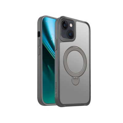 Púzdro Etteri Matt Mag Ring pre iPhone 13 6,1" sivá