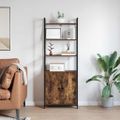 vidaXL Knižnica 6 úrovní 60 x 24 x 161 cm Kompozitné drevo Dymová dub