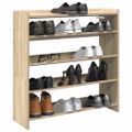 vidaXL Regál na topánky dub sonoma 80x25x81 cm spracované drevo