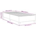 vidaXL Platformový rám postele Modrá 80 x 200 cm Kordúrová tkanina