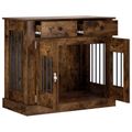 vidaXL Nábytok pre psa Dymový dub 90 x 47,5 x 80 cm Kompozitné drevo