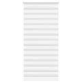 vidaXL Zebra roleta biela 105x230 cm šírka látky 100,9cm polyester