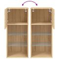 vidaXL TV skrinky s LED svetlami 2 ks dub sonoma 40,5x30x90 cm