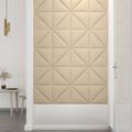 vidaXL Nástenné panely 12 ks krémové 30x30 cm látkové 0,54 m²