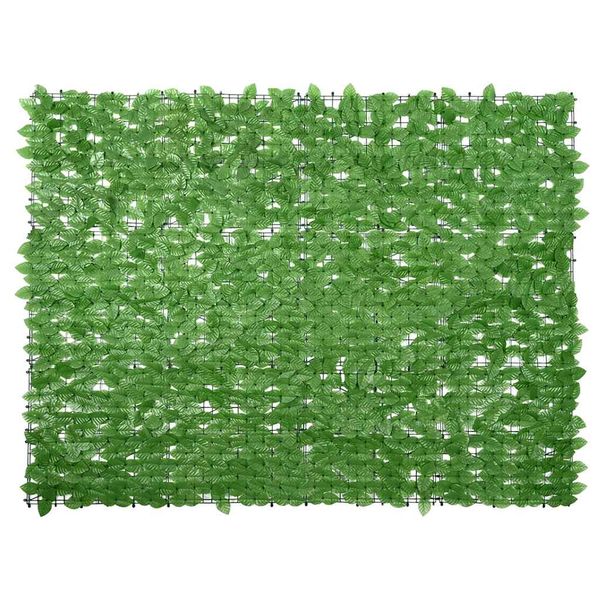 vidaXL Balkónová zástena so zelenými listami 200x150 cm