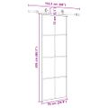 vidaXL Posuvné dvere s kovaním čierne 76x205 cm ESG sklo