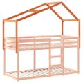 vidaXL Strecha na detskú posteľ voskovohnedá 213x95,5x144,5cm borovica