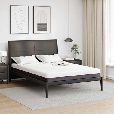 vidaXL Matrac s pamäťovou penou Stredný 140 x 190 cm Biela a šedá
