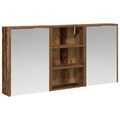 vidaXL Set kabinetov do kúpeľne 3 ks 126 x 16 x 62.5 cm