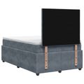vidaXL LED boxspring posteľ s matracom Tmavosivá 120 x 200 cm Zamat