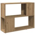 vidaXL skrinka na knihy/priehradka Artisan Dub 80x24x63 cm