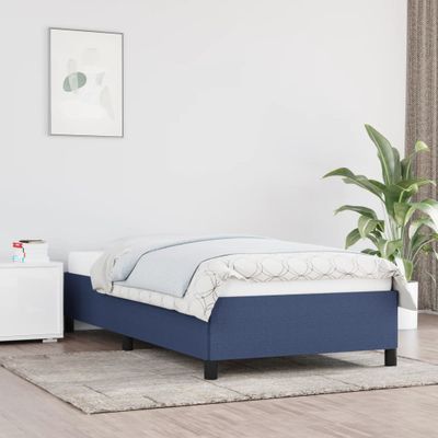 vidaXL Rám postele bez matraca Modrá 80x200cm Látka