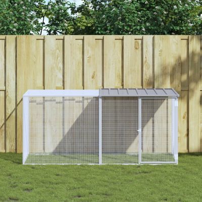 vidaXL Klietka pre kurčatá strecha bledosivá 203x98x90 cm poz. oceľ