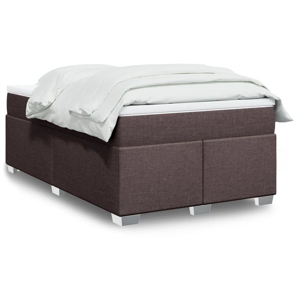 vidaXL Boxspring posteľ s matracom tmavohnedá 120x190 cm látka