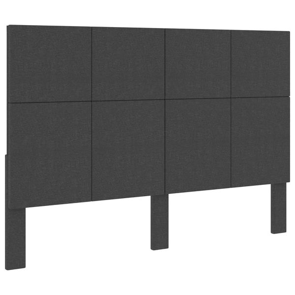 vidaXL Prešívané čelo postele tmavosivé 180x200 cm látkové