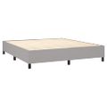 vidaXL Posteľný rám s boxspringom bledosivý 180x200 cm látka