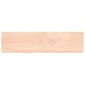 vidaXL Stolová doska 200x50x(2-4) cm neošetrený dubový masív