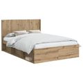 vidaXL Posteľový rám s úložným priestorom a čelom 2 ks