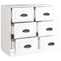 vidaXL Komoda lesklá biela 70x35,5x67,5 cm spracované drevo
