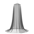 vidaXL Sieť proti komárom na posteľ 156 mesh Čierna ⌀56 x 220 cm