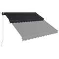 vidaXL Ručne zaťahovacia markíza 300x250 cm antracitová