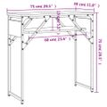 vidaXL Konzolový stolík s policou dub sonoma 75x30x75cm kompoz. drevo