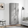 vidaXL Vysoká skrinka sivý dub sonoma 69,5x34x180 cm spracované drevo