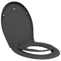 vidaXL WC sedadlo Antracit 47 x 37 x 4 cm Duroplast