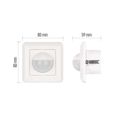 PIR senzor (pohybové čidlo) IP20 500W, biela