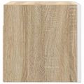 vidaXL Nástenná TV skrinka dub sonoma a biela 30,5x30x30 cm