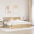 vidaXL Rám postele Sonoma 200 x 200 cm Masívne borovicové drevo